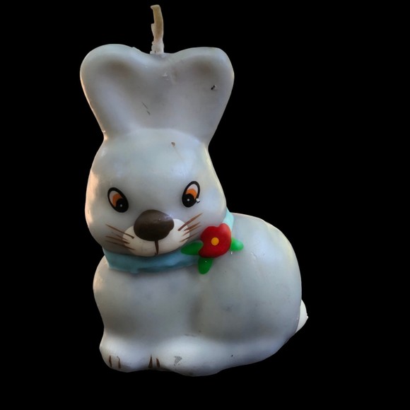 Vintage 4” Bunny Rabbit Candle, Cake Topper, Easter Decor - Picture 1 of 7
